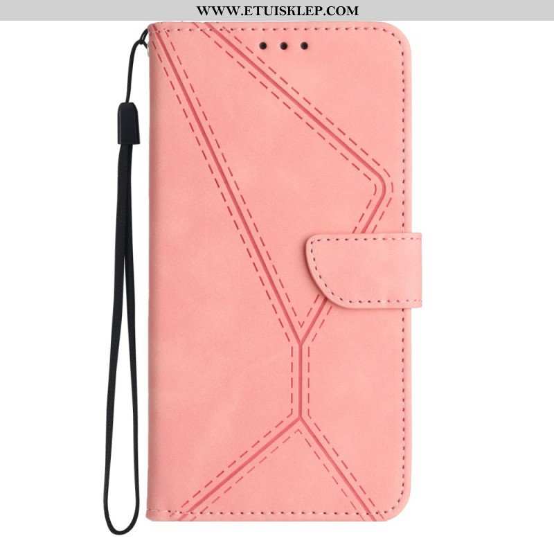 Etui Folio do Huawei P60 Pro Linia Z Efektem Skóry